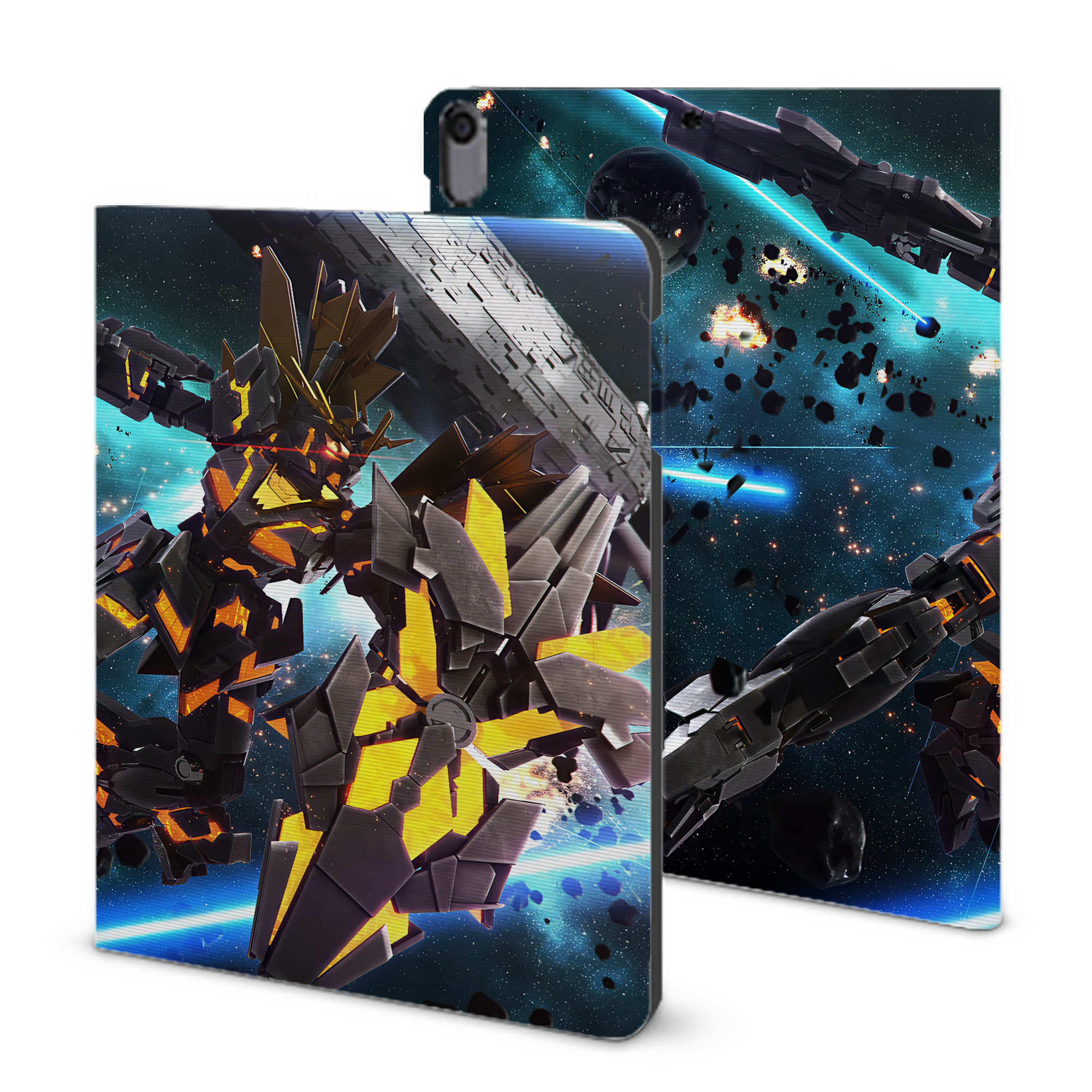 （画像用） 機動戦士ガンダム Mobile Suit Gundam IPad ケース ブック型 PUレザー TPU 耐衝撃 軽量 薄型 ペン収納なし 全面保護 IPad 各モデル対応